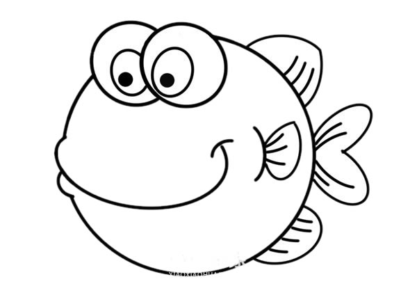 卡通胖頭魚簡筆畫畫法 卡通胖頭魚簡筆畫畫法