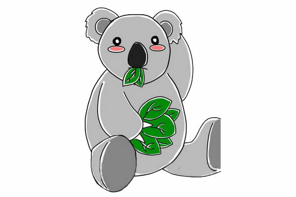 可愛的考拉簡筆畫步驟