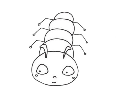 一組蜈蚣簡筆畫圖片大全