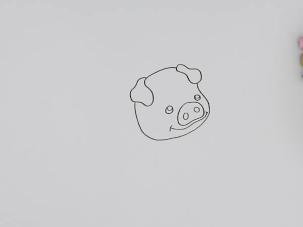 萌萌噠小豬簡(jiǎn)筆畫(huà)
