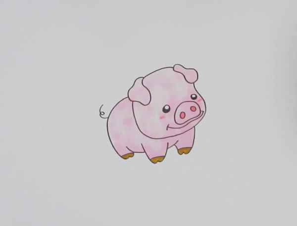 萌萌噠小豬簡(jiǎn)筆畫(huà)