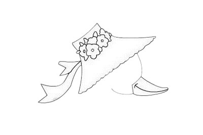 帶著蝴蝶結(jié)的鴨子簡(jiǎn)筆畫(huà)