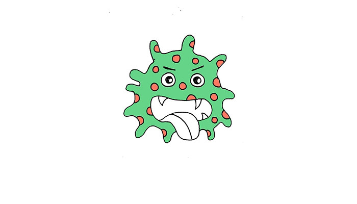 細菌病毒簡筆畫