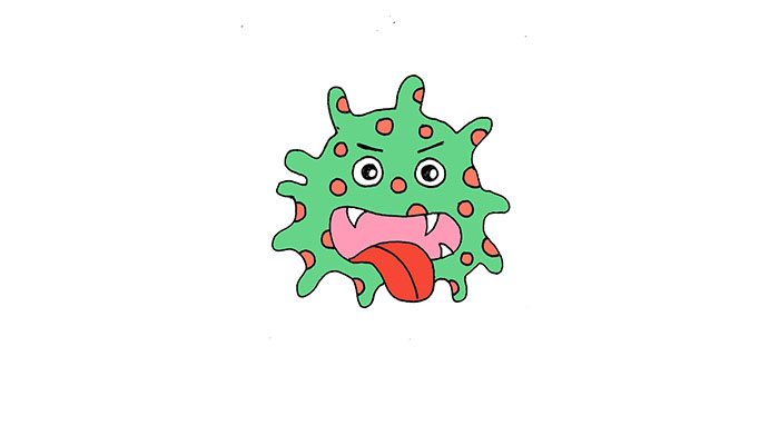 細菌病毒簡筆畫