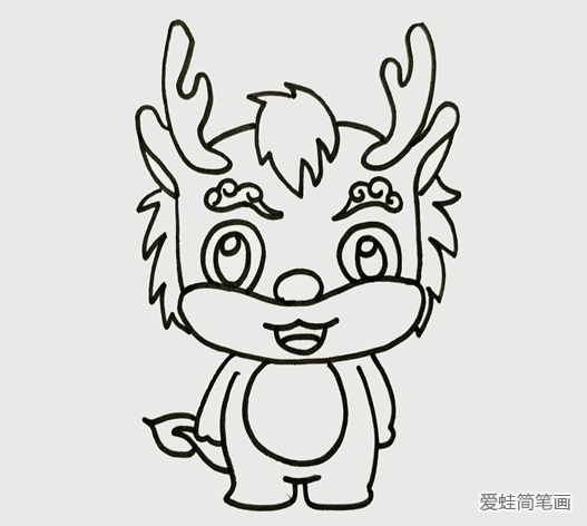 神獸麒麟卡通簡筆畫