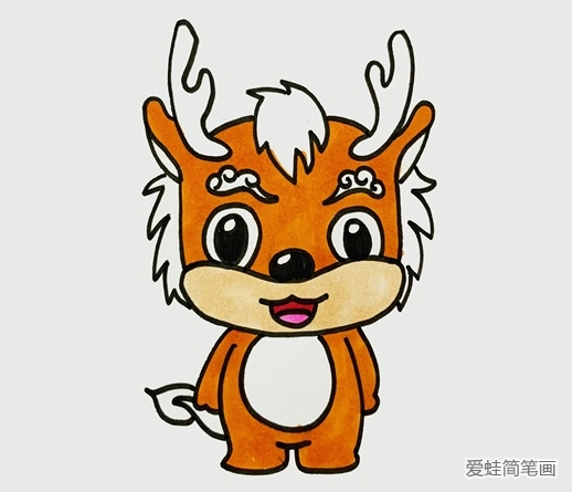 神獸麒麟卡通簡筆畫