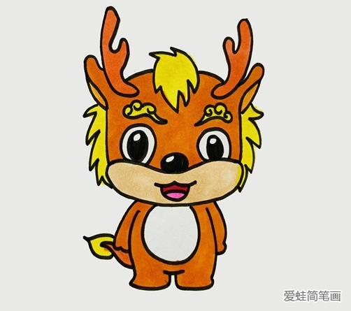 神獸麒麟卡通簡筆畫