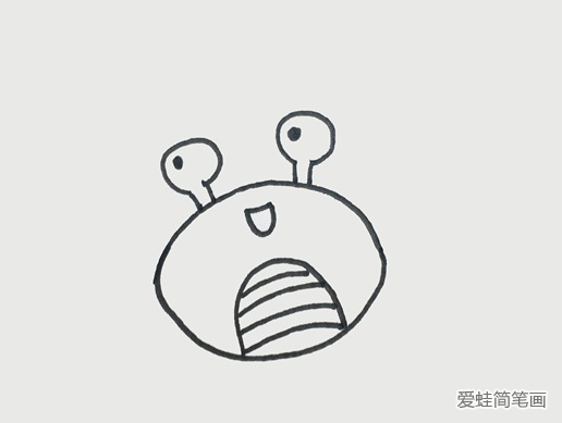 卡通小螃蟹簡筆畫