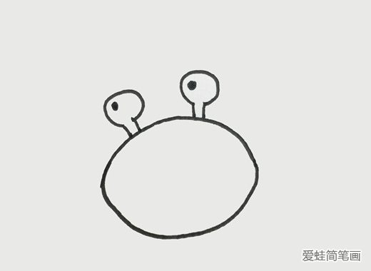 卡通小螃蟹簡筆畫
