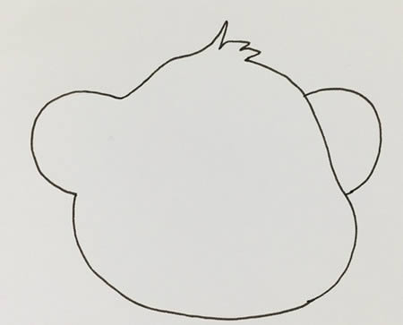 卡通豹子簡筆畫帶涂色
