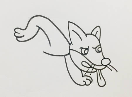 猥瑣的黃鼠狼簡筆畫