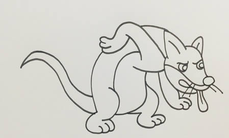 猥瑣的黃鼠狼簡筆畫