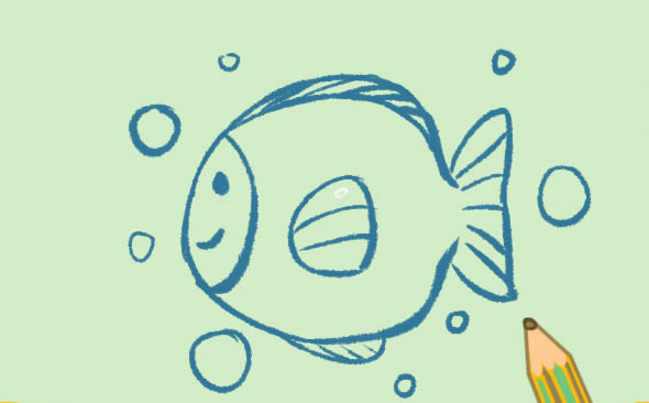 漂亮的魚的簡筆畫步驟教程 漂亮的魚的簡筆畫步驟教程