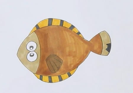 多寶魚(yú)簡(jiǎn)筆畫(huà)怎么畫(huà)帶涂色