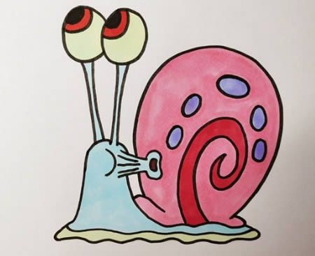 可愛萌萌噠小蝸牛簡筆畫