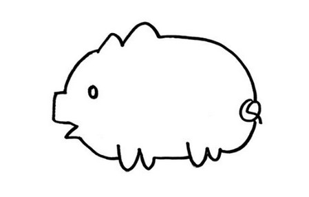 怎么用字母畫一只小豬