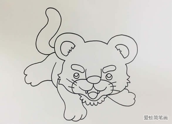 可愛的小老虎簡筆畫