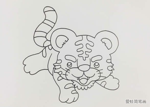 可愛的小老虎簡筆畫