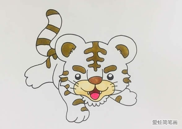 可愛的小老虎簡筆畫