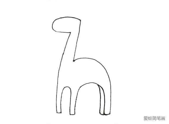 用數字7畫可愛的長頸鹿