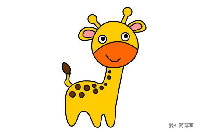 卡通長(zhǎng)頸鹿簡(jiǎn)筆畫