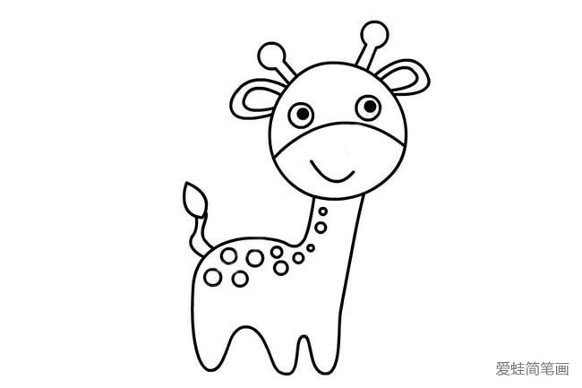 卡通長(zhǎng)頸鹿簡(jiǎn)筆畫