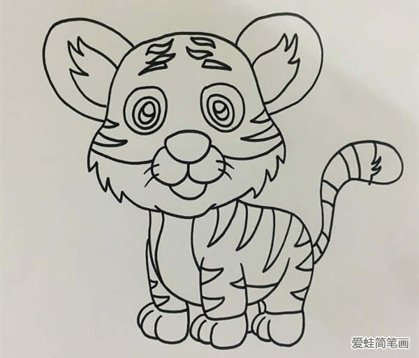 東北虎簡筆畫