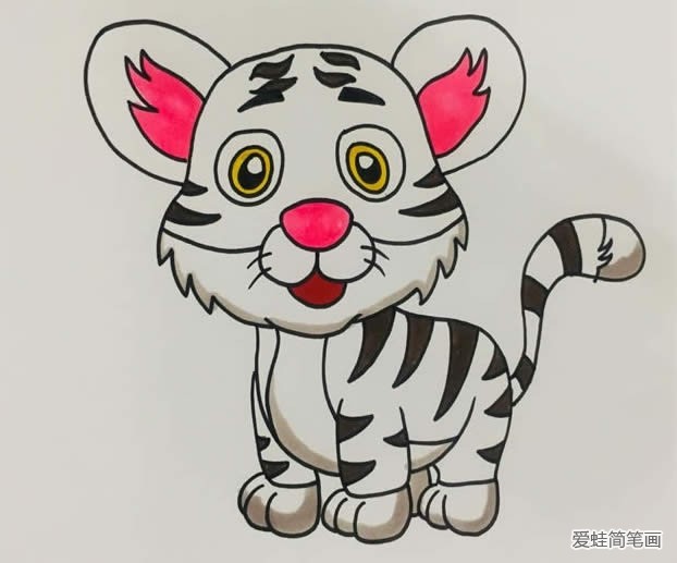 東北虎簡筆畫