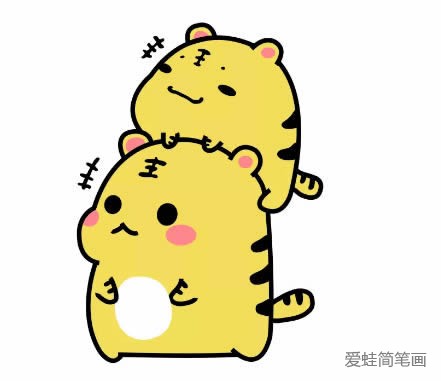 幼兒畫老虎簡易畫法