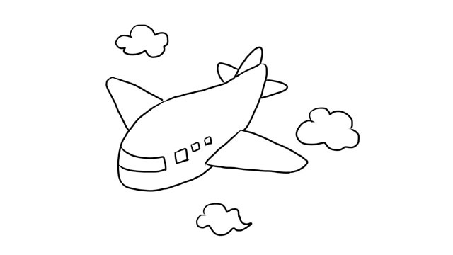 客機簡筆畫