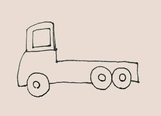 吊車簡筆畫的畫法步驟