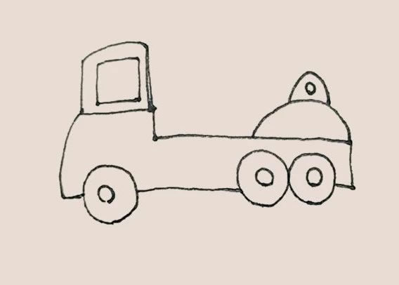 吊車簡筆畫的畫法步驟
