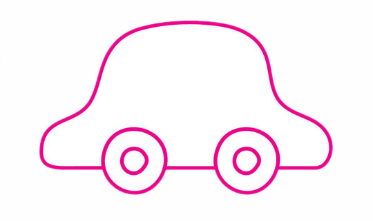 幾個(gè)圈圈就能畫出小汽車