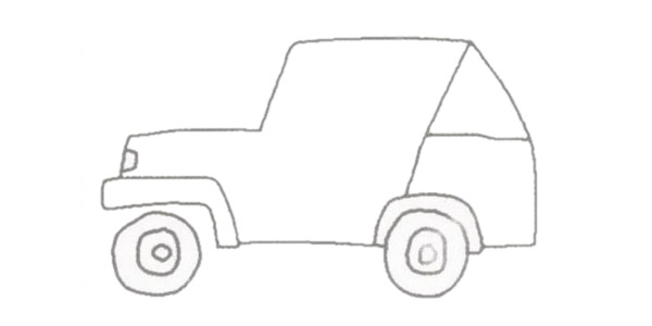 吉普車簡筆畫的畫法