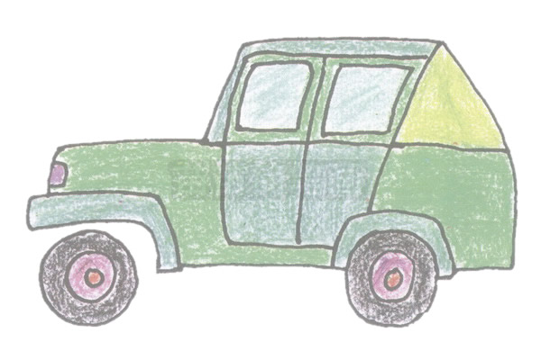 吉普車簡筆畫的畫法