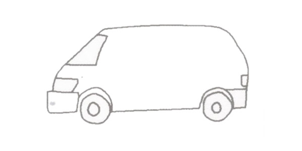 商務車簡筆畫的畫法