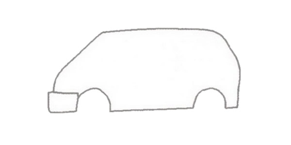 商務車簡筆畫的畫法