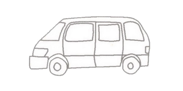 商務車簡筆畫的畫法
