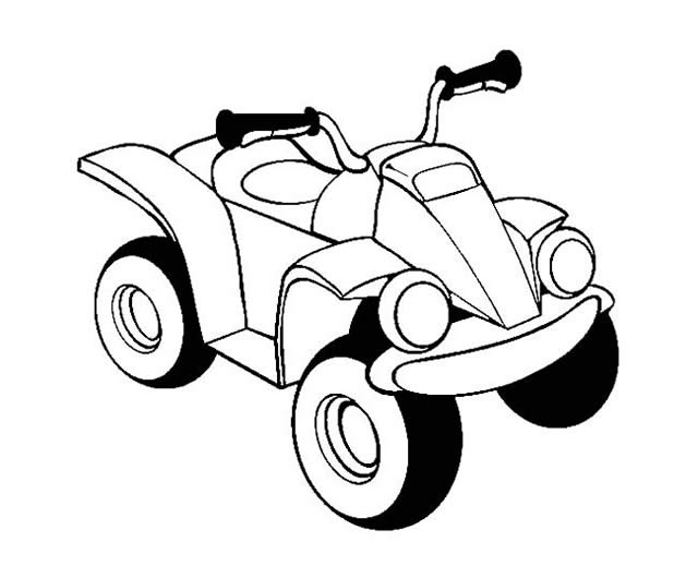 沙灘摩托車簡筆畫