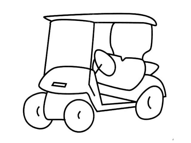 高爾夫球車簡筆畫