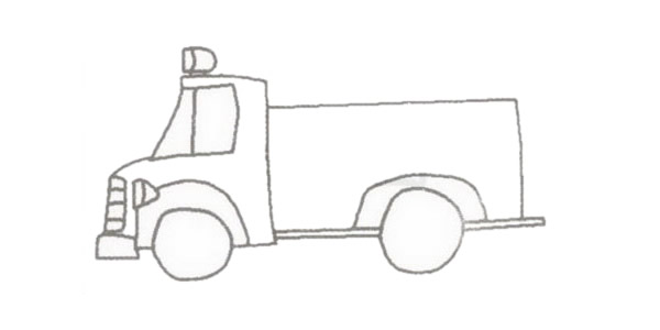 簡單好看的消防車兒童畫