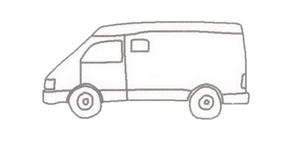 運鈔車簡筆畫的畫法