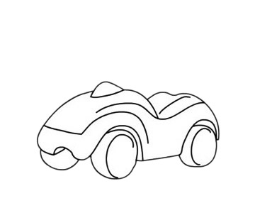 扭扭車簡筆畫步驟