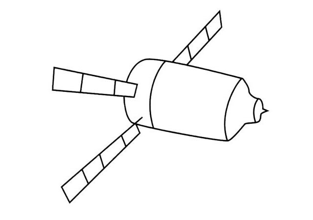 人造衛星兒童簡筆畫