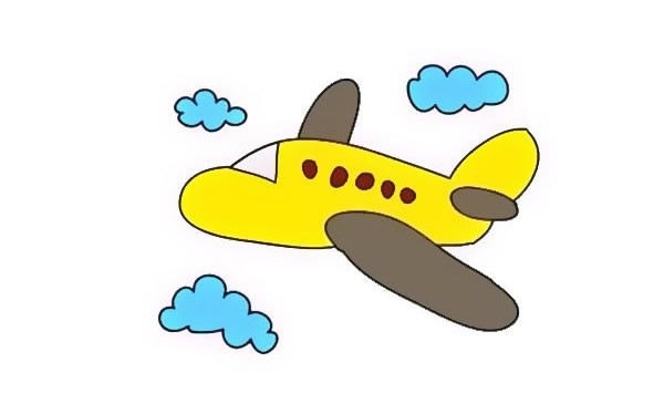 漂亮的飛機簡筆畫步驟