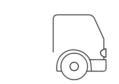 帶顏色的消防車簡筆畫