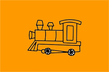 分享幾幅火車簡筆畫