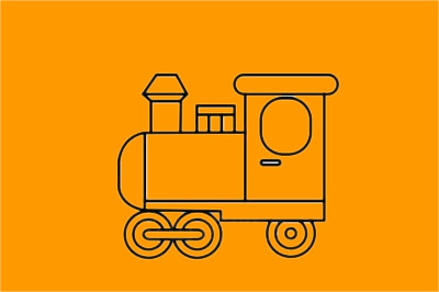 分享幾幅火車簡筆畫