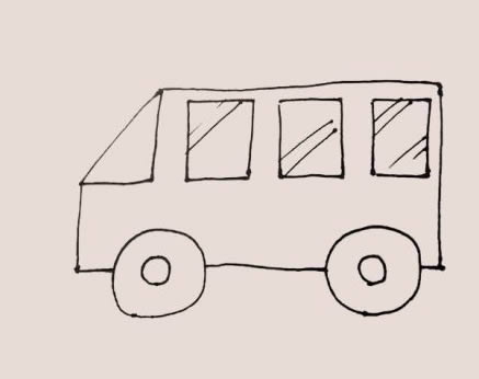 飛馳中的救護車簡筆畫