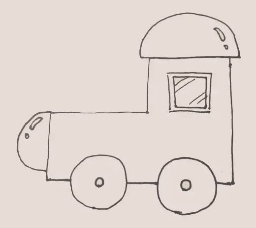 火車頭簡筆畫步驟